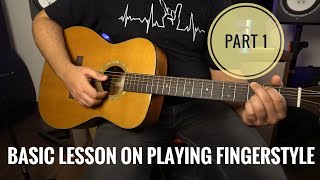 Fingerstyle Lesson in Hindi Basic and Easy Lesson  Tips and Techniques To Play With Right Hand [upl. by Dugan]