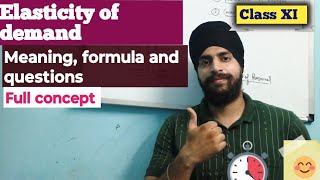 elasticity of demand class 11 numericals  Meaning formula and questions Q1 5 and 11 sandeep garg [upl. by Enyrehtak241]