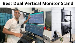 Best Dual Vertical Monitor Stand  Top Mounts Stands for Stacked Monitors  Lumi Dual Monitor arm [upl. by Hrutkay]