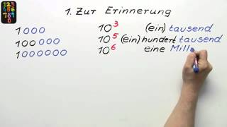 Wie schreibt und spricht man die großen Zahlen richtig  Mathematik  Algebra [upl. by Eylsel518]