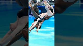 beautiful synchronized diving  womens diving shorts sports diving dive springboard [upl. by Cartan]