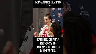 Caitlin Clarks Strange Reaction Breaking Record In Minneapolis caitlinclark [upl. by Autum]