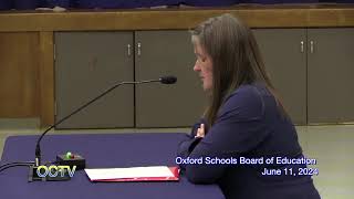 Oxford Schools Board of Education June 11 2024 [upl. by Gnim50]