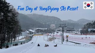 Fun Day At Yongpyong Ski Resort  PyeongChang Korea [upl. by Kerrin]