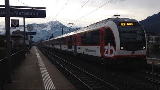 Zentralbahn Züge in Luzern Allmend Messe und Kriens Mattenhof [upl. by Avie]