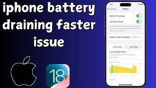 How to Fix iPhone Battery Draining Faster Issue on iPhone After iOS 18 Update  2024 [upl. by Kavanagh470]