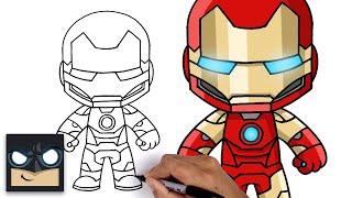 How To Draw Iron Man  Fortnite Marvel Legends [upl. by Chenay434]