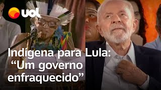 Indígena para Lula Governo enfraquecido acorrentado para se manter no poder [upl. by Ateekram647]