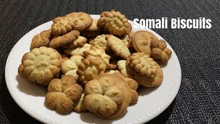 Buskud Somali fudud😋 Simple somali Biscuit  Eid Mubarak 🌙 Buskud Biscuits [upl. by Snowber]