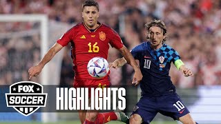 Croatia vs Spain Highlights  UEFA Nations League Final [upl. by Eissen]