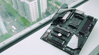 First Look GIGABYTEs B450 Aorus Pro WiFi Motherboard [upl. by Einatirb]