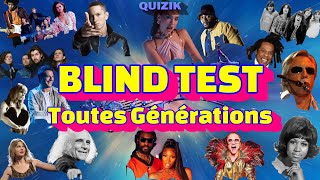 Blind Test Tout Genre Toutes Générations [upl. by Menashem596]