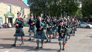 Ballater amp District Pipe Band at the Tarland Food amp Music Festival 2017 in Deeside Scotland [upl. by Annait]