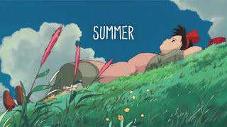 pov youre laying in grass on a peaceful summer day Ghibli playlist [upl. by Faubert]