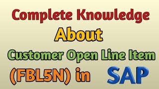 Customer Open Line Item in SAP  Open Line item  ledger  account open item  pending payment  SAP [upl. by Lawry]