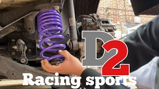 10th gen civic d2 lowering springs install [upl. by Nalyad]