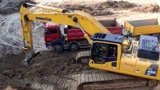 Komatsu PC 450LC and Man tipper [upl. by Eivets]