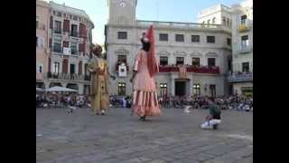 Festes de Sant Pere a Reus 2013 I Visita del Seguici Popular de Barcelona I Ball dels Gegants del Pi [upl. by Nadiya]