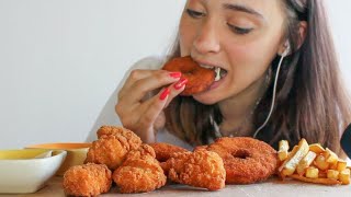 ASMR EATING SOUNDS  FRIED CHICKEN 🤤 [upl. by Natividad]