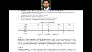 Advanced Computational Methods In Power Systems Syllabus Discussions powersystemanalysis [upl. by Eiuqcaj]