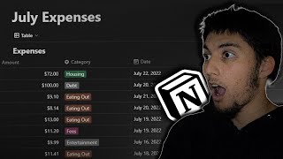 Calculating My Expenses with Notion [upl. by Carr]