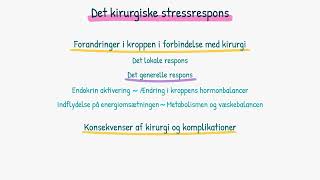 Kirurgi Det kirurgiske stressrespons [upl. by Ylrak]