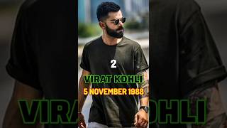 Top 10 Indian Cricketers Birthday Real Dates indiancricket t20worldcup2024 cricket shorts viral [upl. by Lindo]