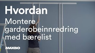 Montere garderobeinnredning med bærelist [upl. by Pohsib150]