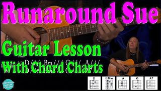 Runaround Sue Guitar Lesson [upl. by Lytsyrk]