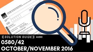 058042 OctoberNovember 2016 Marking Scheme MS Audio Voice Over [upl. by Eirtemed117]