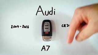 Audi A7 Key Fob Battery Replacement 2009  2016 [upl. by Millie]