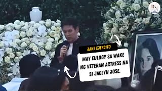 eulogy ni Jake Ejercito sa wake ng veteran actress na si Jaclyn Jose [upl. by Petigny]