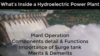 How hydroelectric power plant works  Operation  Components amp Functions  Surge Tank  Hydel Power [upl. by Sturges]