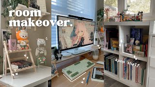 aesthetic amp cozy room makeover 🎀 desk setup kpop shelf unboxing controller  desk accessories 🎮🎧 [upl. by Inez]