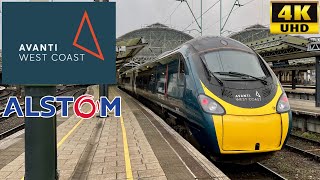 Avanti West Coast First Class Manchester to London Euston British Rail Class390 Alston Pendolino [upl. by Llertnom227]