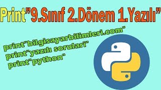 9Sınıf Bilgisayar Bilimi 2Dönem 1Yazılı Sınav Soruları ve Çözümleri [upl. by Pages]