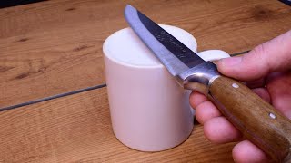 How to Sharpen Your Knife to Razor Sharp Using Only Mug [upl. by Enylekcaj]