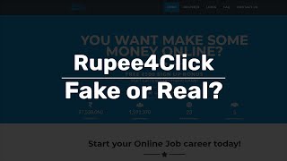 Rupee4Clickcom  Fake or Real » Fake Website Buster [upl. by Ayrb]