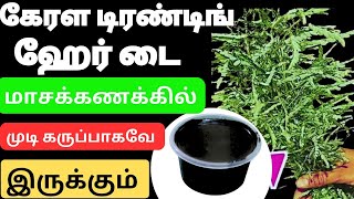 கேரள ட்ரெண்டிங் ஹேர் டை🌿மாச கணக்கில் முடி கருமையாக இருக்க இந்த ஹேர் டை அப்ளை பண்ணி பாருங்க🌿🌿Hair dye [upl. by Mezoff658]