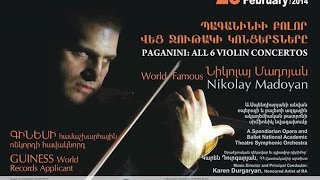 HISTORICAL CONCERT Paganini 6 VIOLIN CONCERTOS in 1 evening by heart [upl. by Belita361]