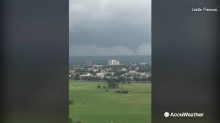 Texas AampM class watches tornado touch down near College Station [upl. by Etnud31]