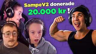 Donerar 20000kr till streamers SJUK REAKTION [upl. by Berenice856]