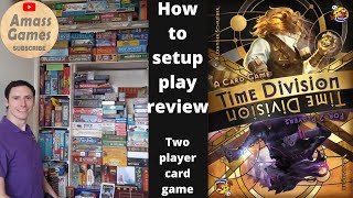 How to play Time Division two player card game review AmassGames setup era boardgame tabletop [upl. by Estella]