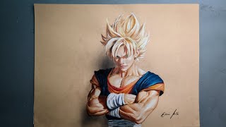 Drawing Realistic quotGoku Vegitoquot from DragonBall Z [upl. by Cyrille]