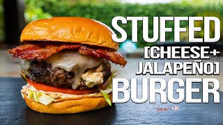 The Best Stuffed Burger  Cheesy Jalapeño Style  SAM THE COOKING GUY 4K [upl. by Sylera]