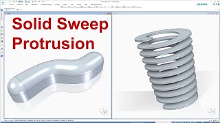 Solid Edge Tutorials 33  How to use Solid Sweep Protrusion command [upl. by Hamil]