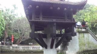 One Pillar PagodaChua Mot Cot in Hanoi Vietnam ベトナム ハノイの一柱寺 [upl. by Cassell833]