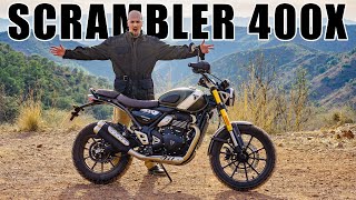 2024 Triumph Scrambler 400X Review  Official World Launch  On amp Off Road in the Spanish Mountains [upl. by Jotham480]