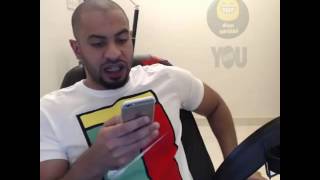 YouNow Abodybad عبودي باد مكالمة الفنانه رجاء الجداوي ومقلب البيتزا 3 102016 [upl. by Furnary734]