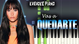 Aitana  Vas A Quedarte  KARAOKE Piano  Tutorial  Cover [upl. by Nereen151]